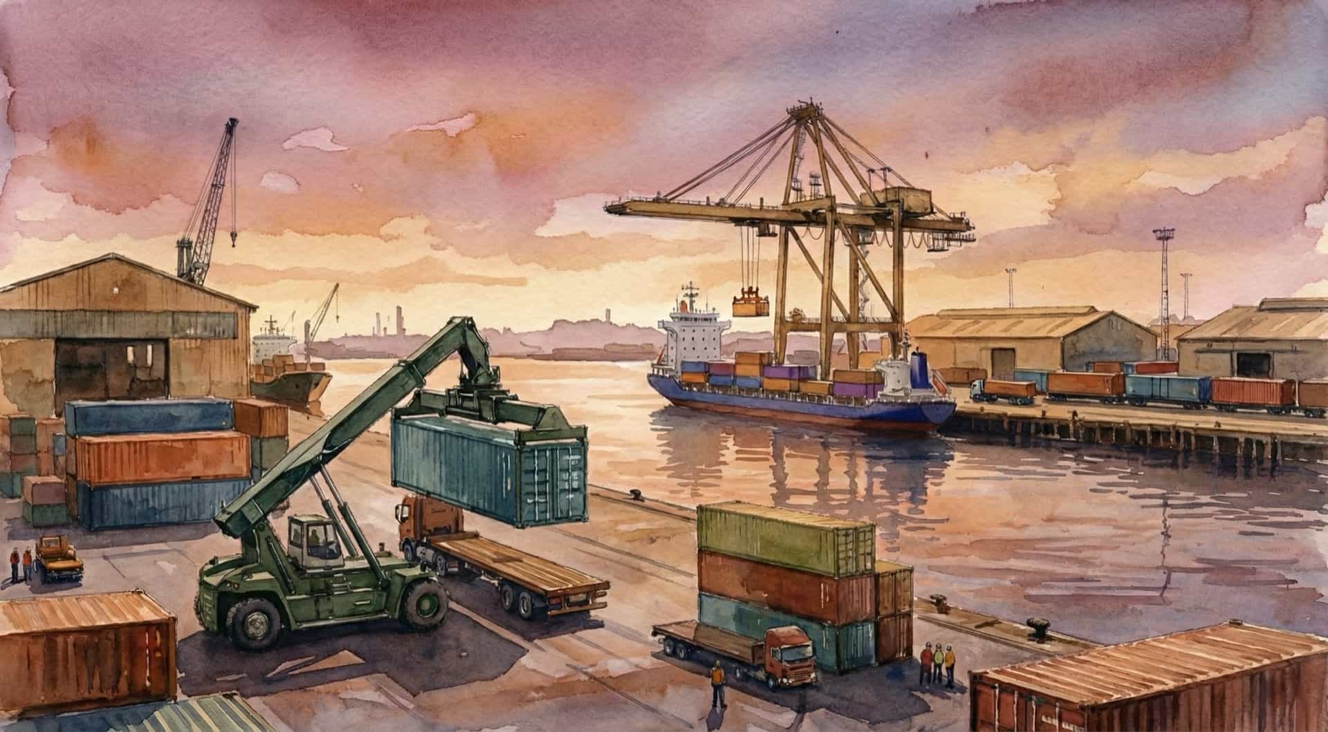 Container port painting
