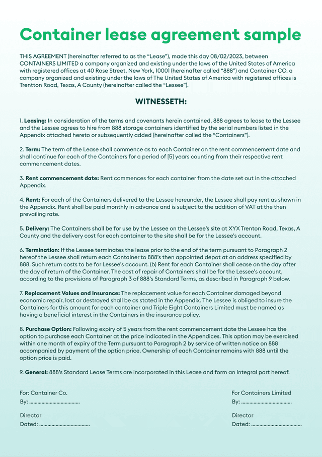 Container lease agreements: Here are the 4 types and their benefits ...