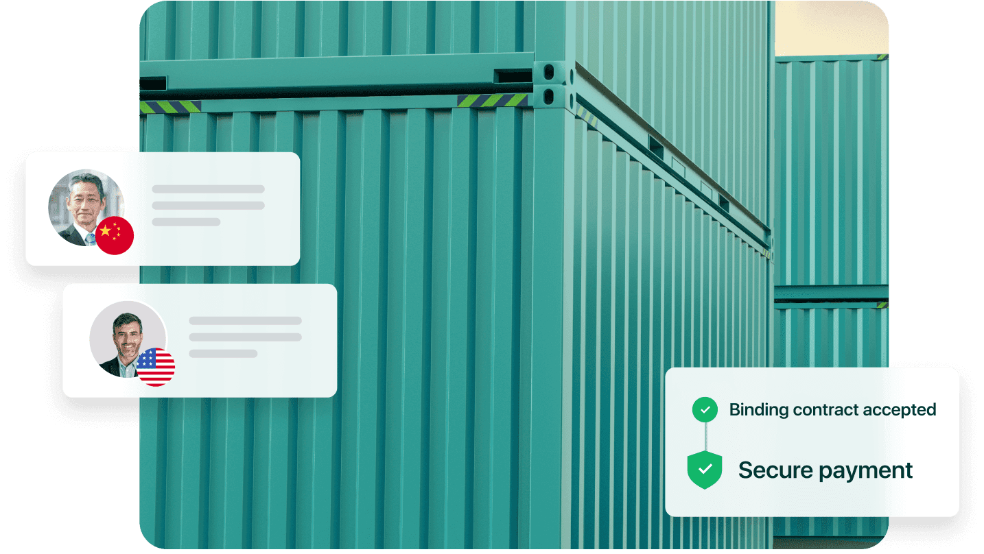 xChange leasing marketplace showing container transactions and lease agreements