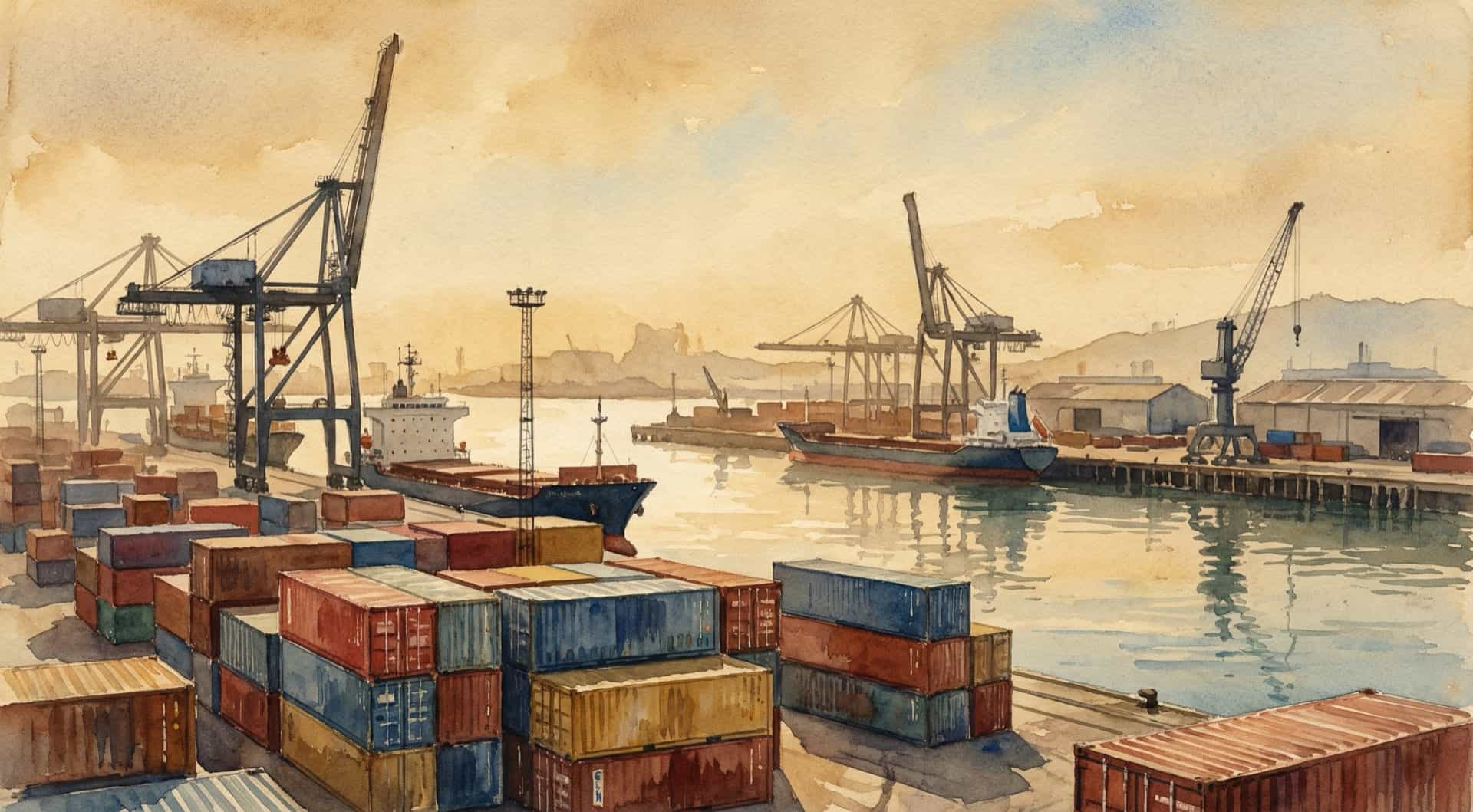 Container port painting
