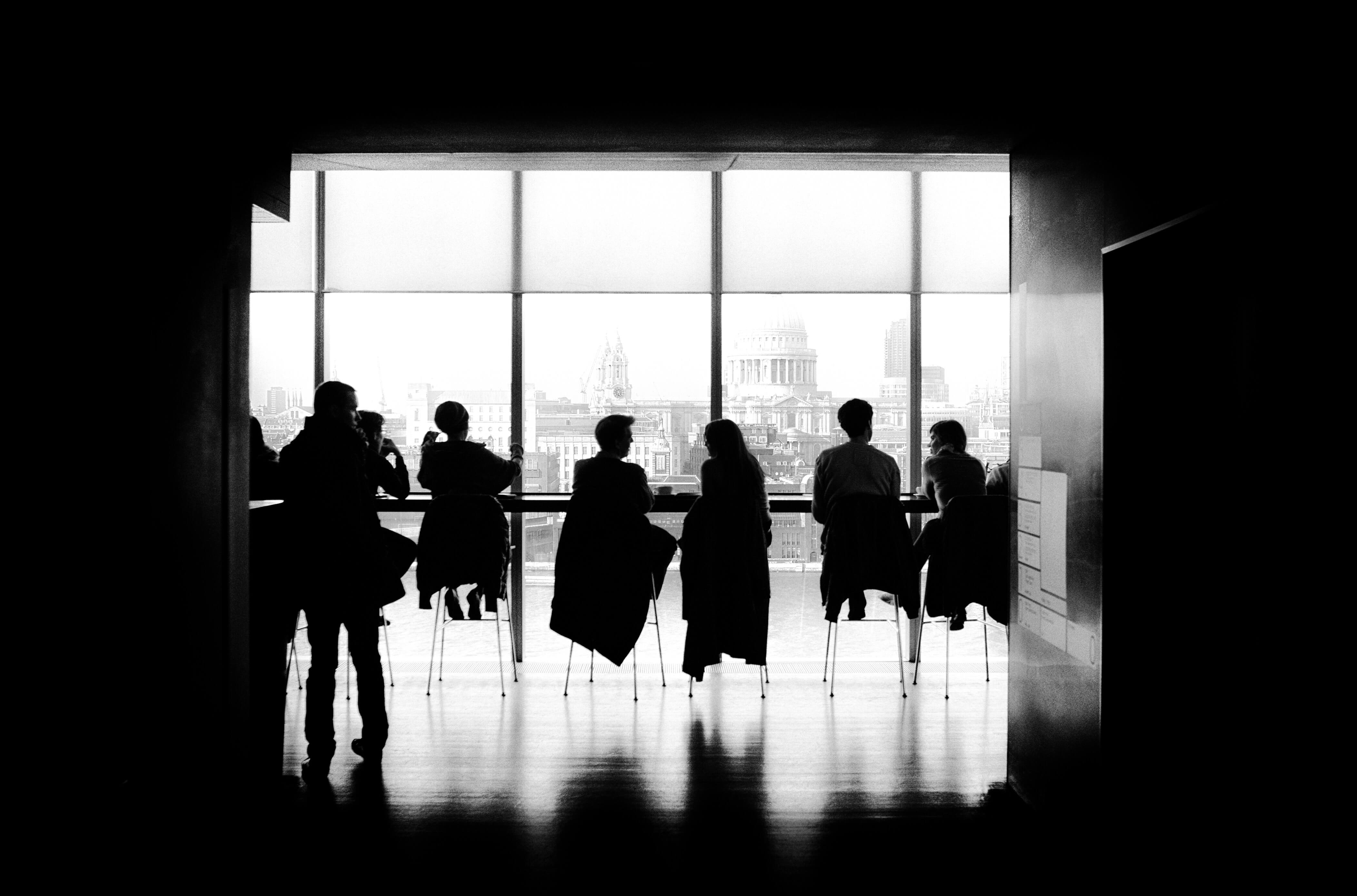 silhouettes of people