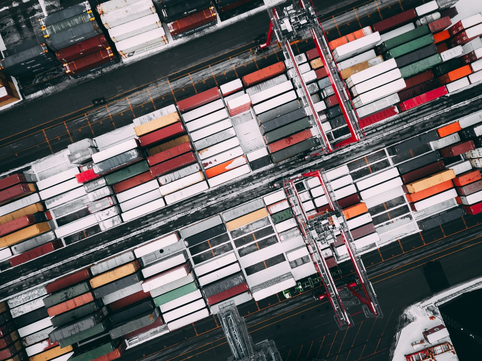 bird's eye view of container