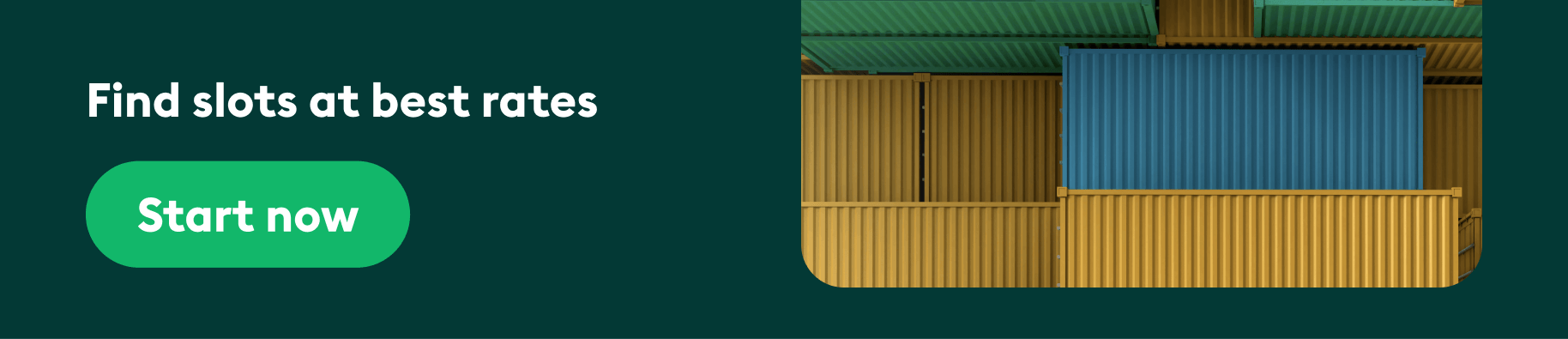 Small banner for ocean freight marketplace