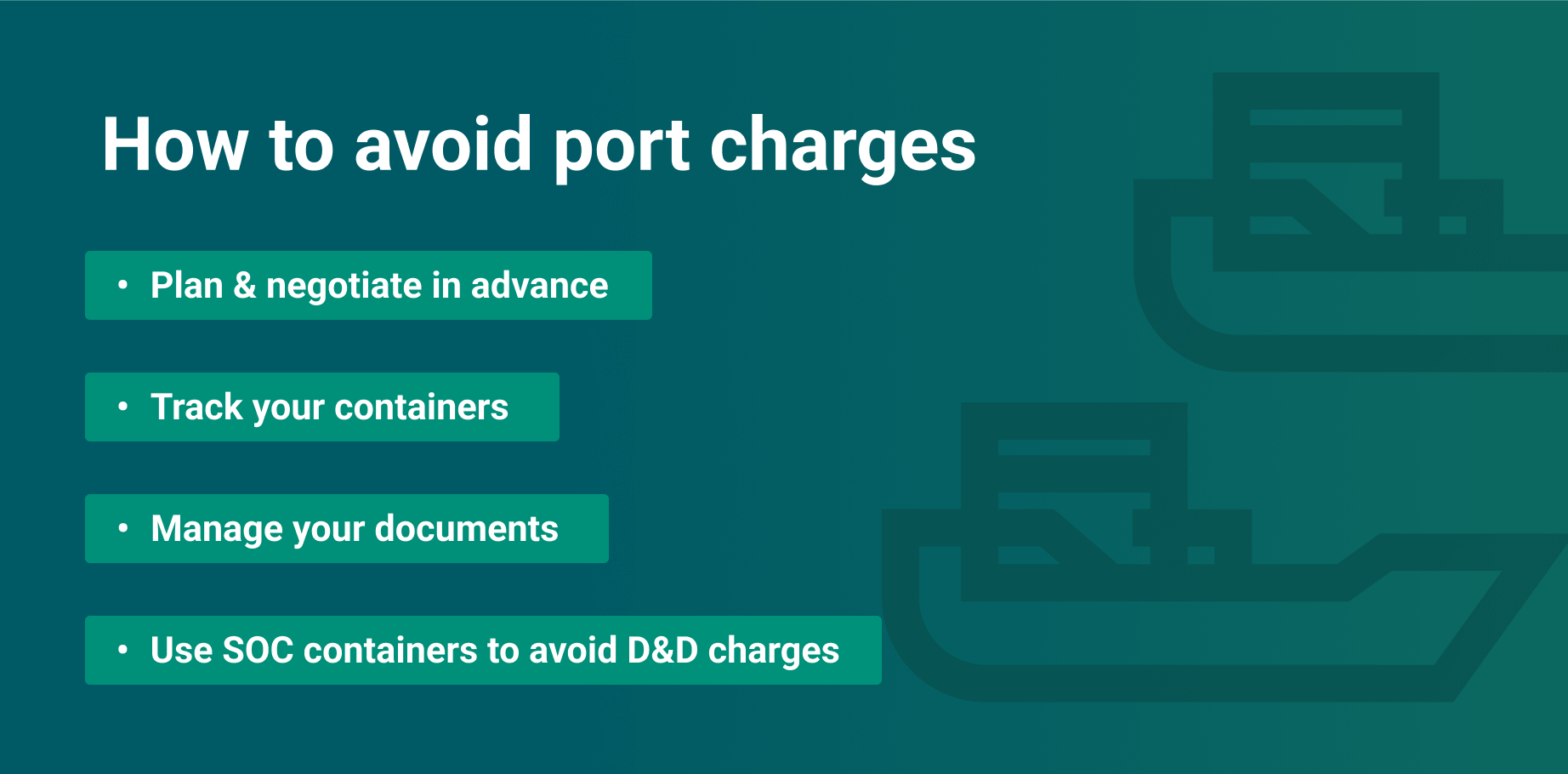 port charges for containers