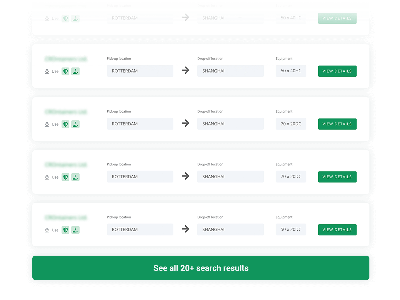 Find offers for SOC containers in our public search