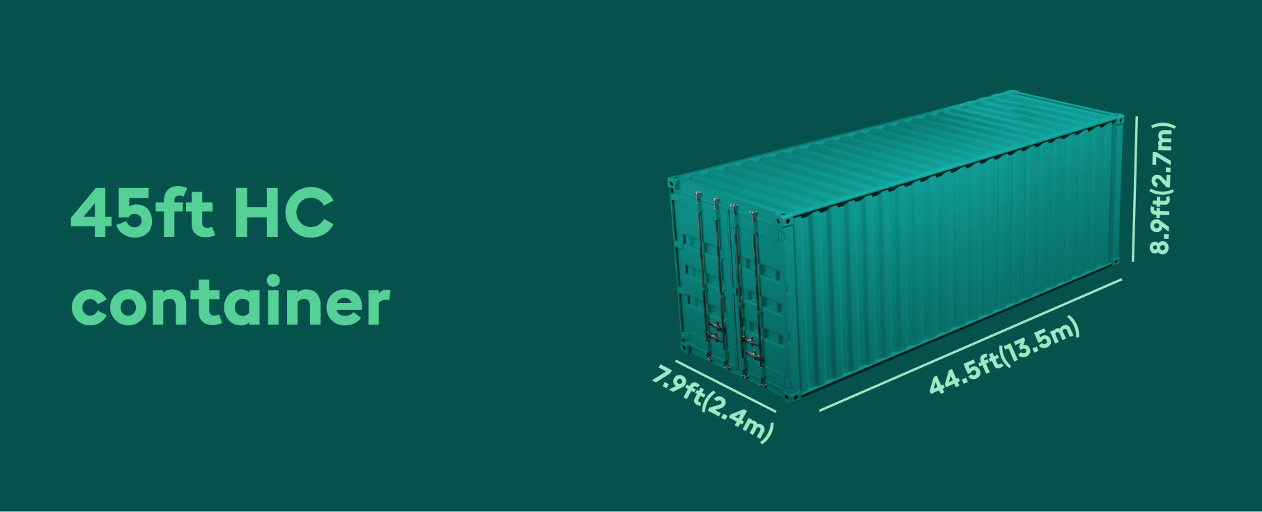 45ft high cube shipping container
