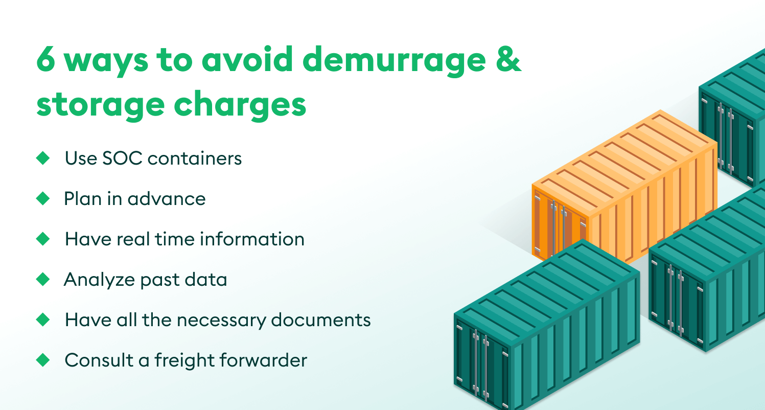 6 ways to avoid demurrage and storage charges