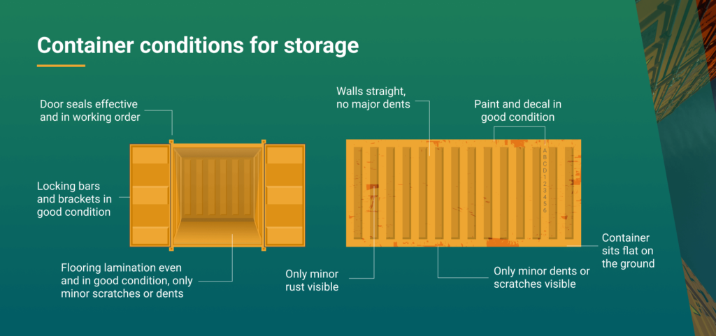 Container conditions for storage