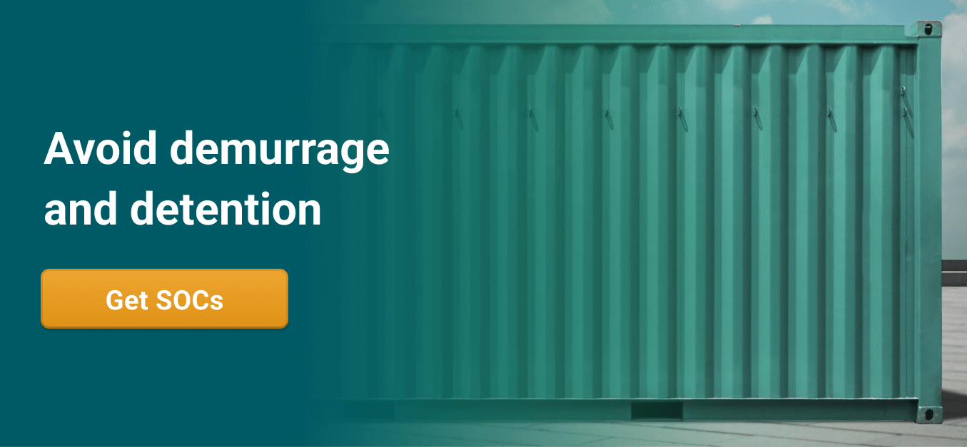 avoid demurrage and detention charges on rolled container with SOCs