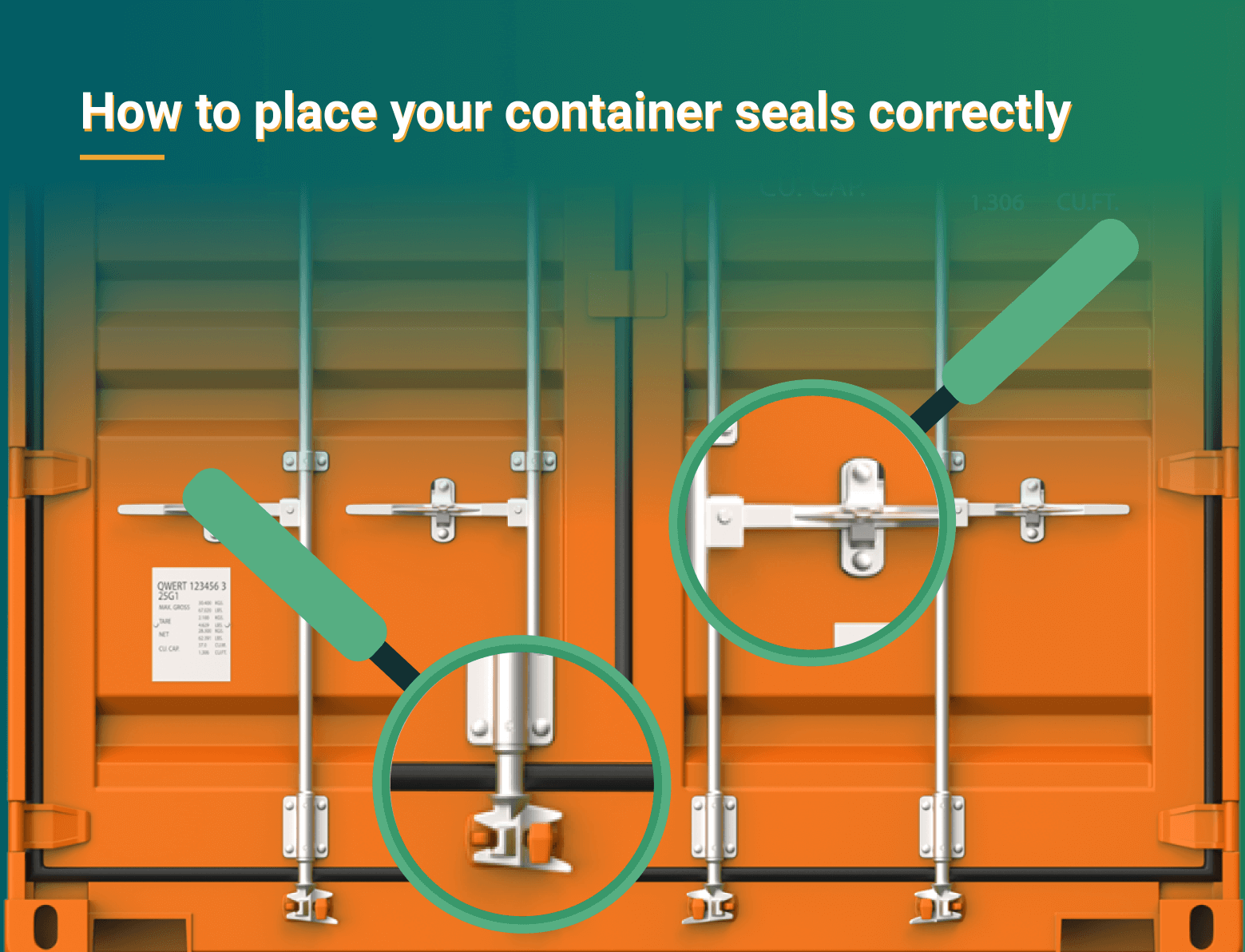 Placing container seals