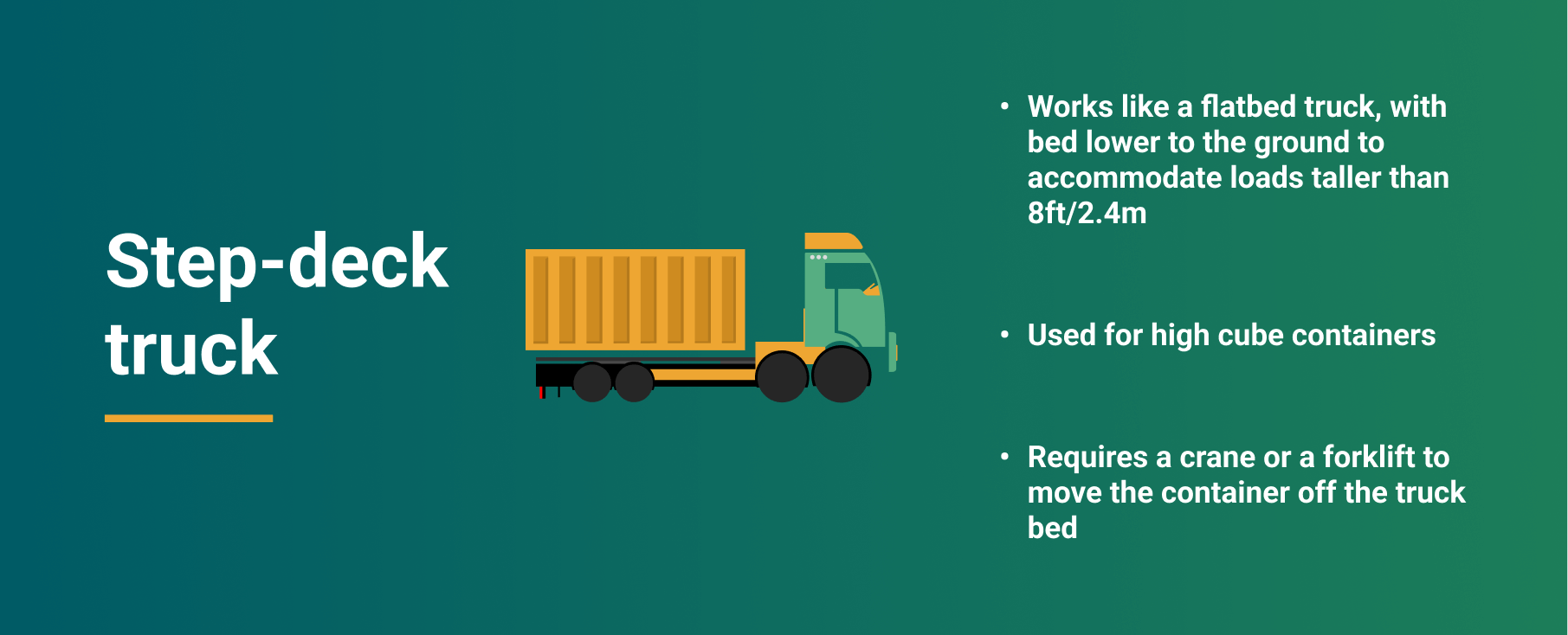 Step deck truck