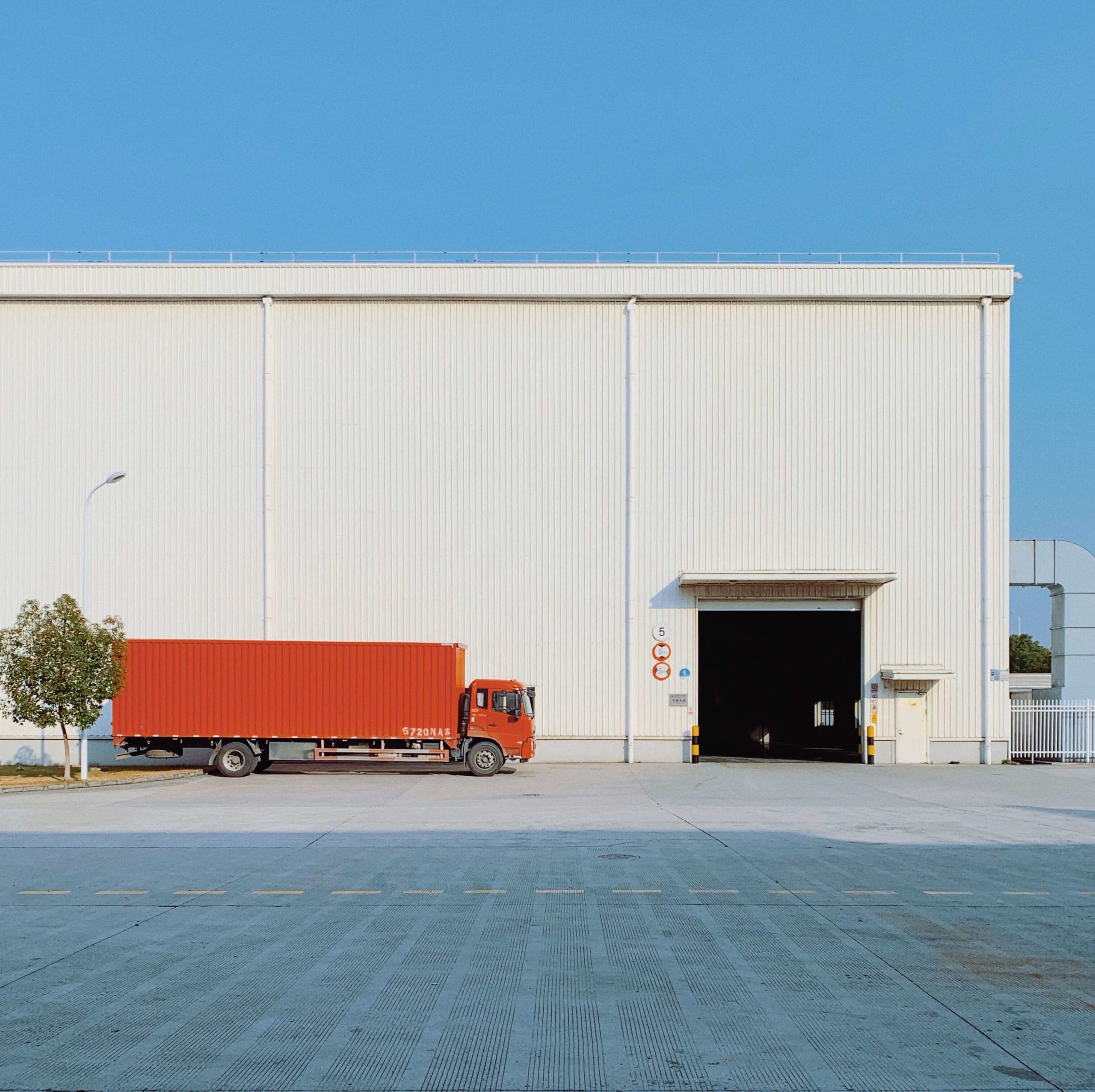 trucking at a depot