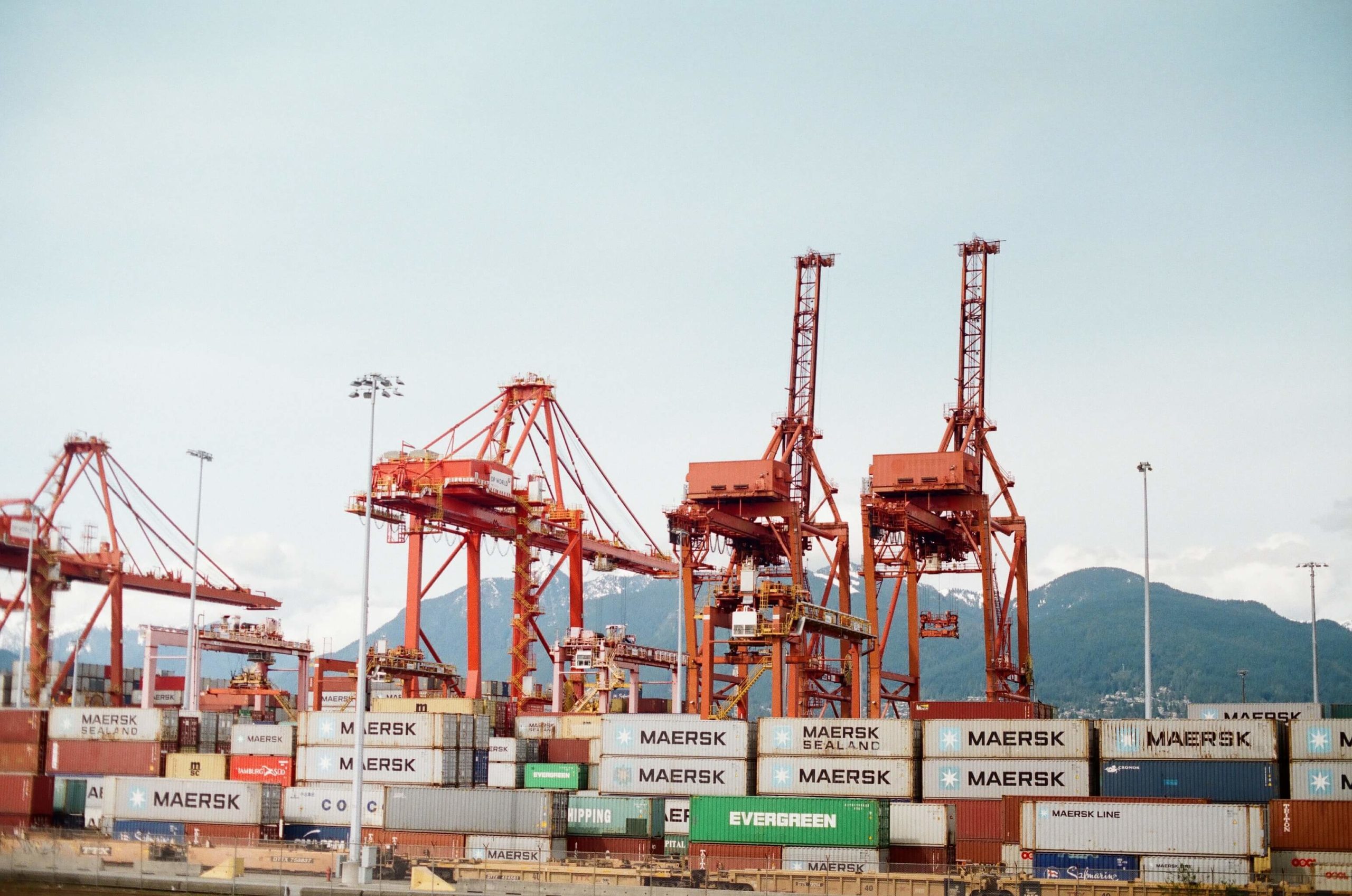 Shipping container yard