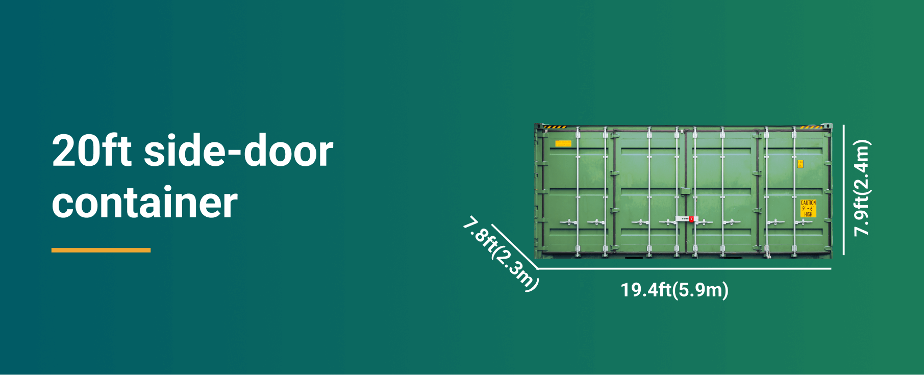 sidedoor container dimensions
