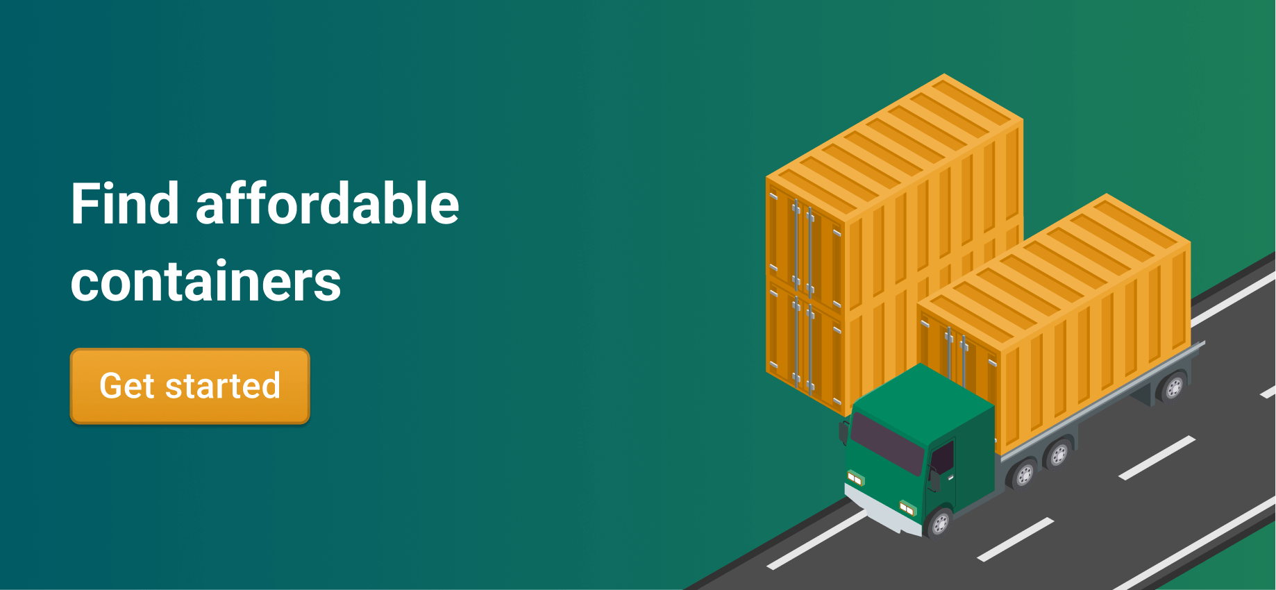 container delivery service big banner