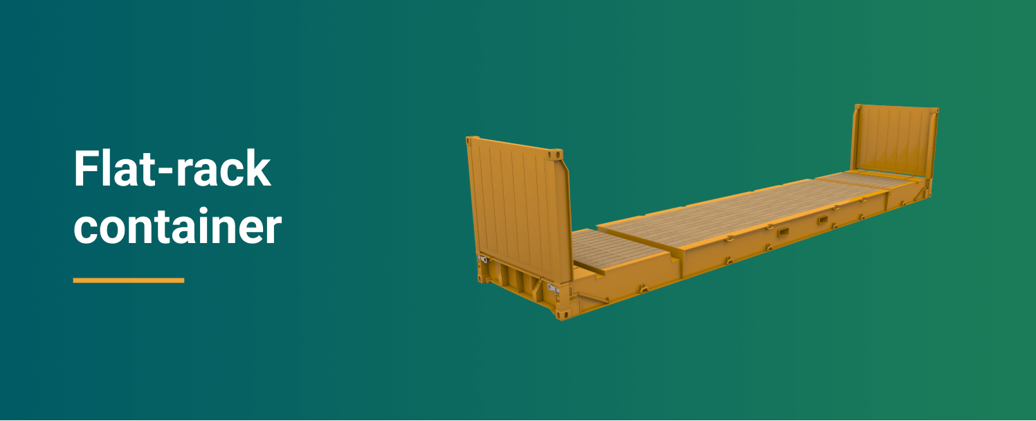 Flat rack container for rent