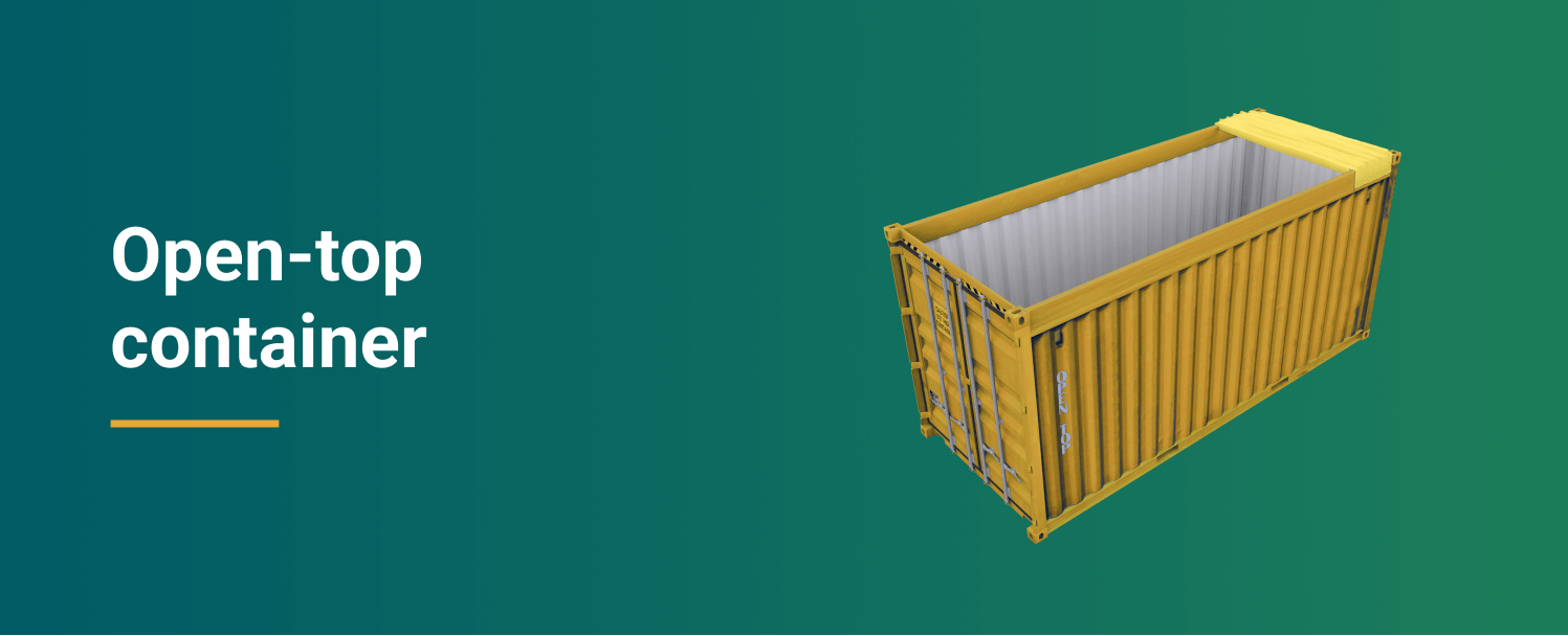 Open top container for rent