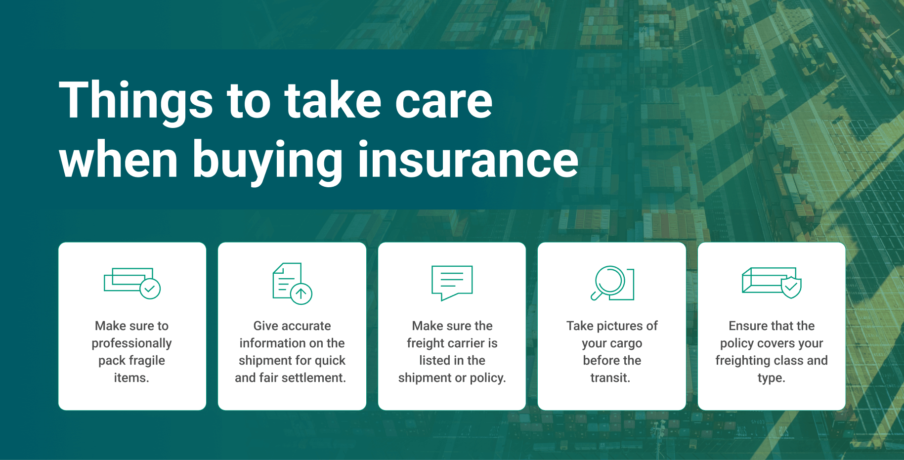 Things to take care when buying freight insurance