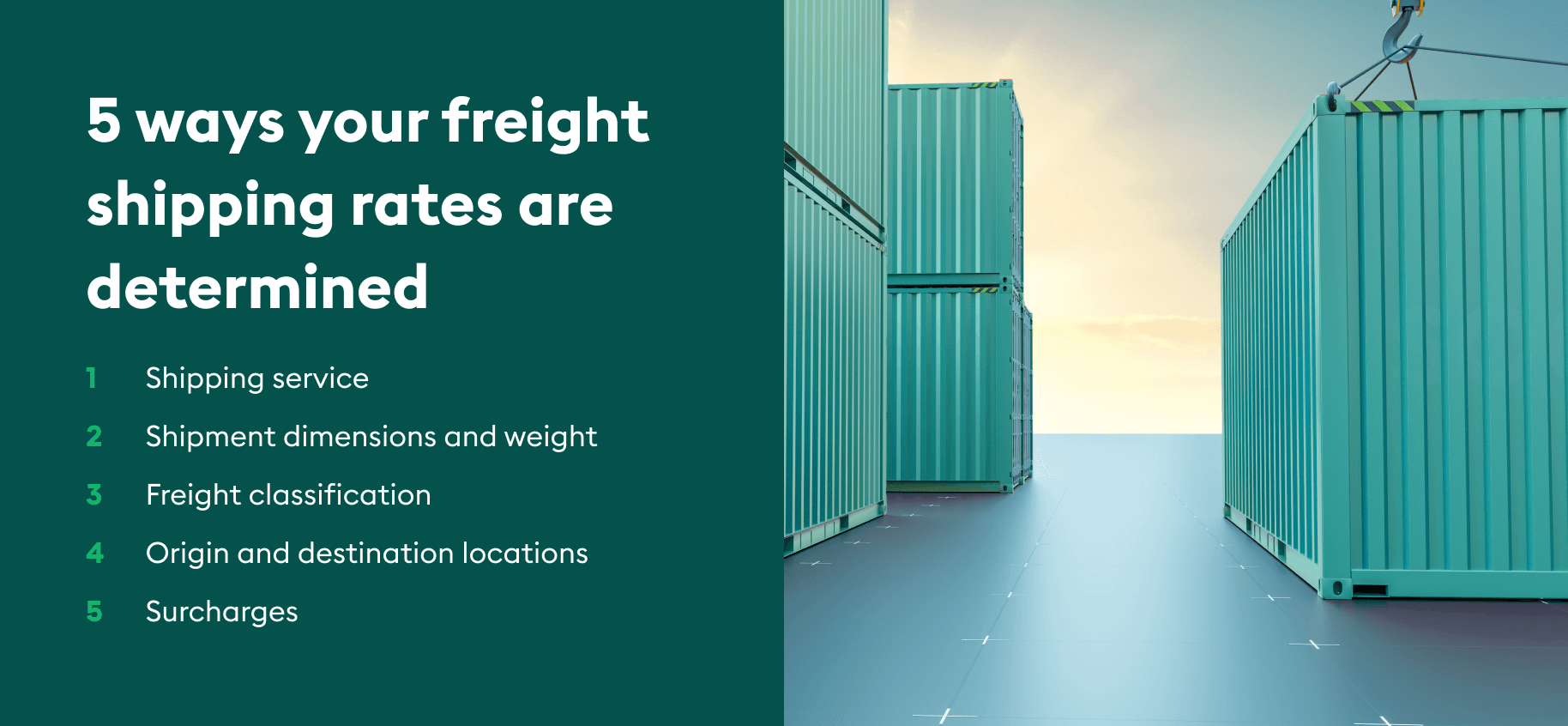 ways freight shipping rates are determined