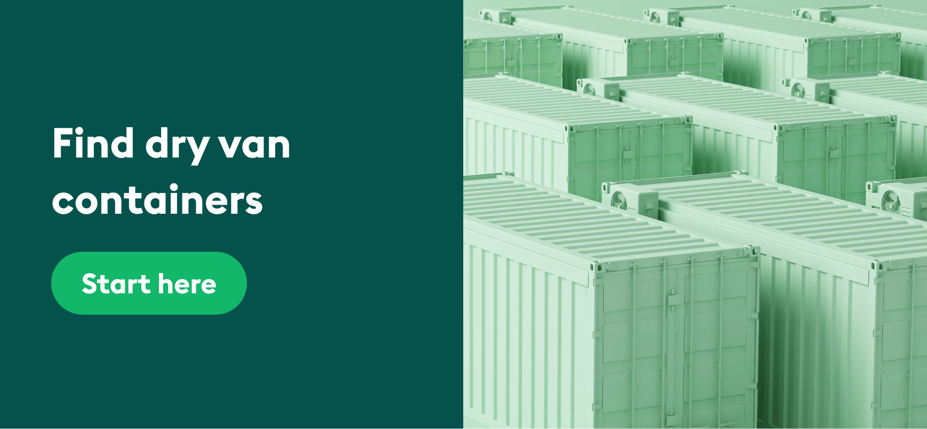 Banner to demo page: Find dry van containers