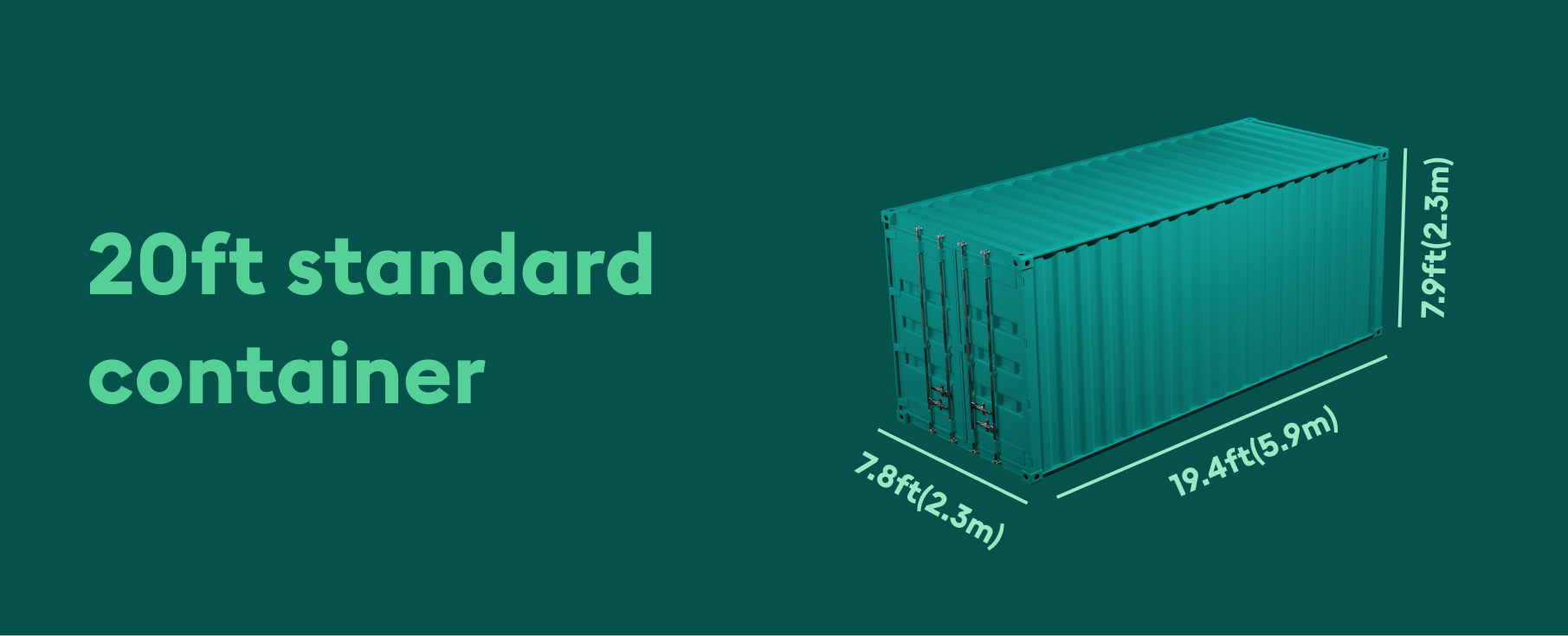 20ft standard container dimensions