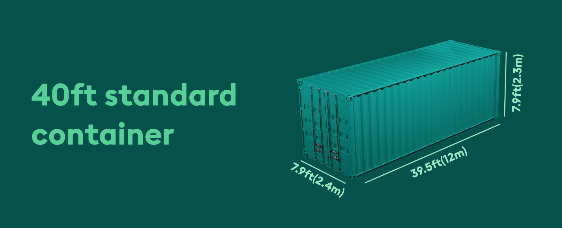 40ft standard container dimensions