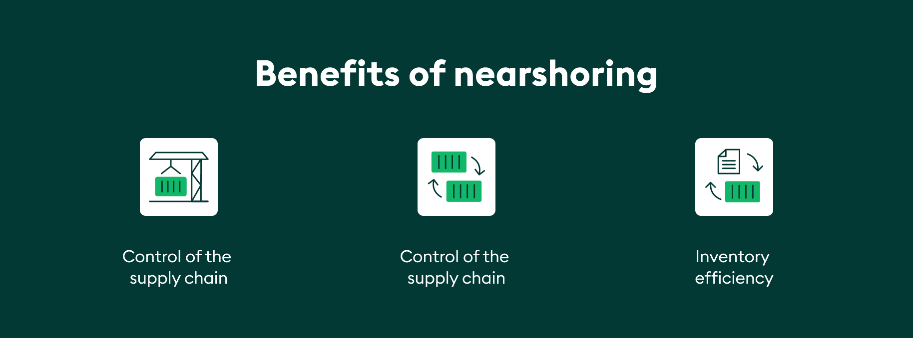 Benefits of nearshoring
