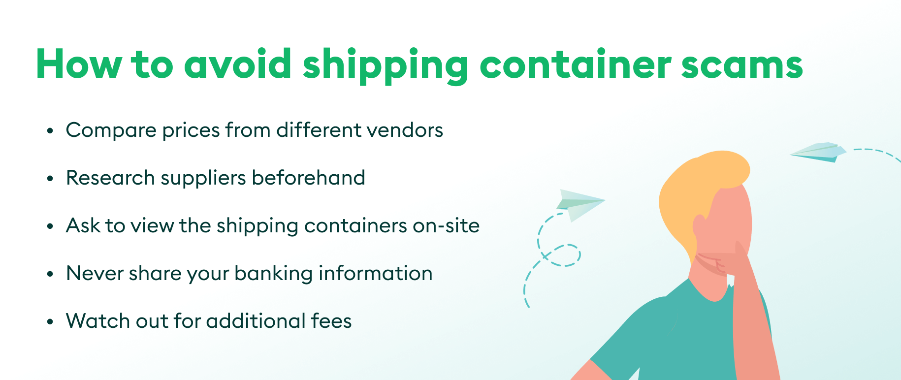 Avoid container scams