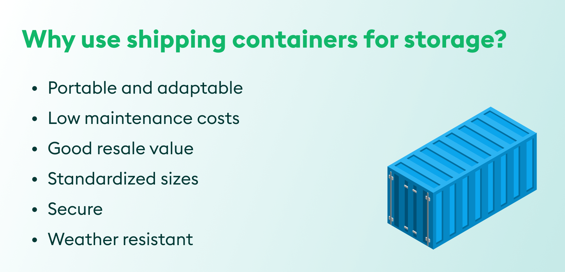Why use containers for storage