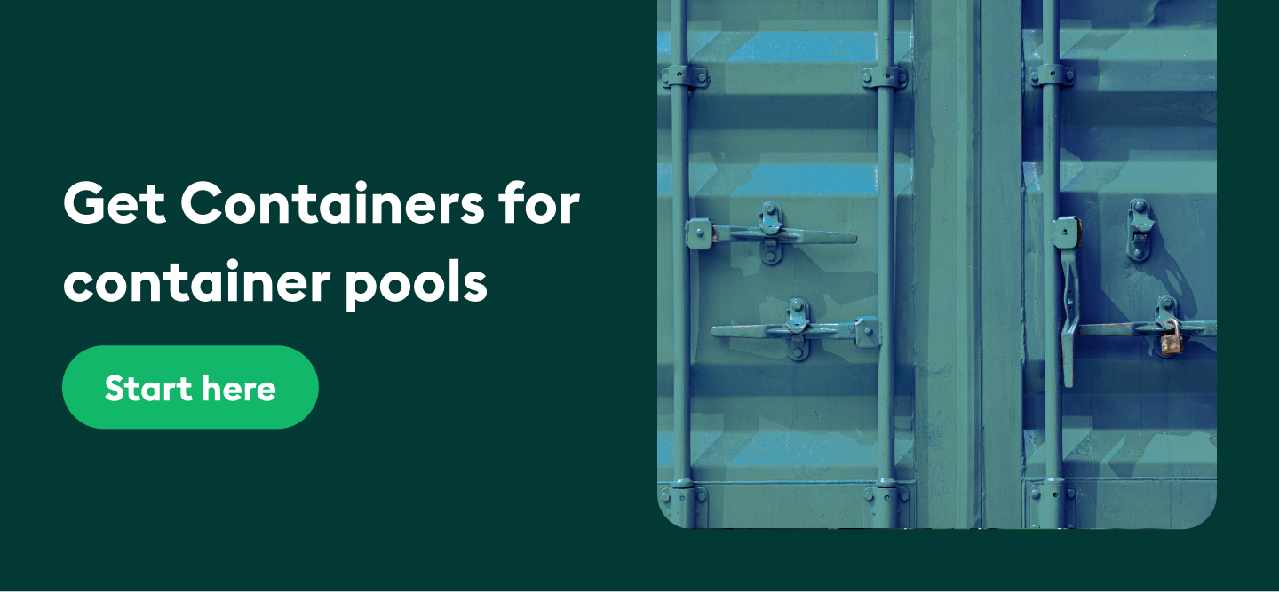 Big banner for demo container pool