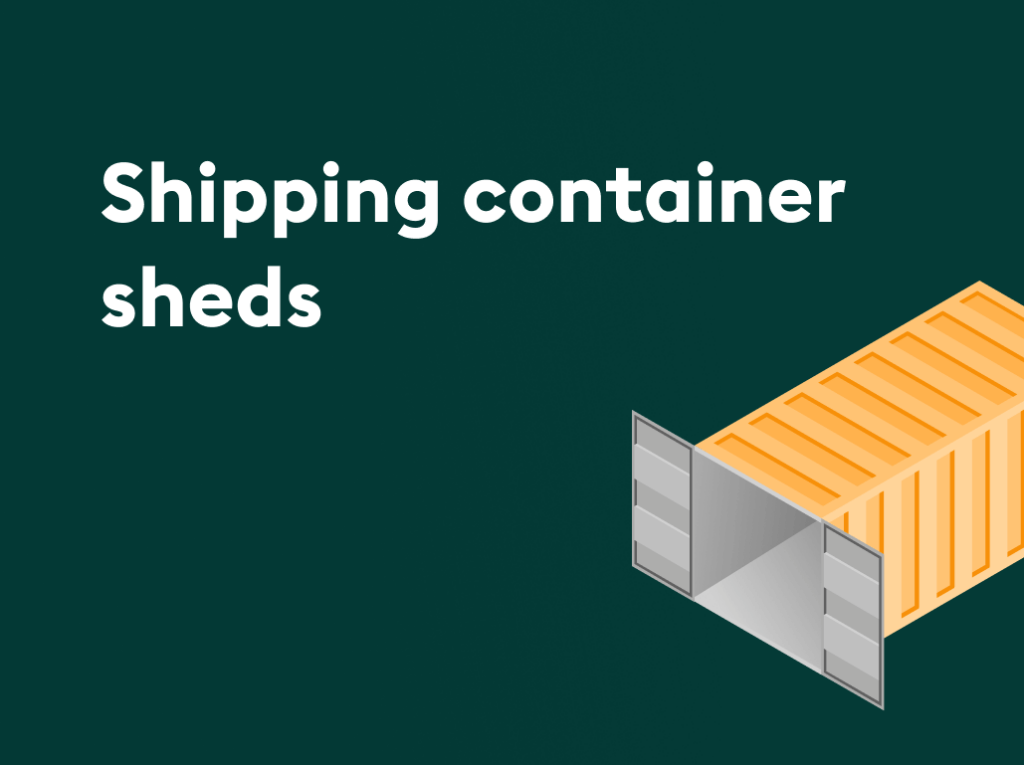 Shipping container sheds