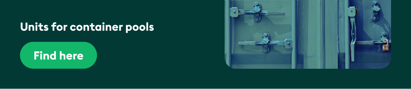 Small banner for container pool