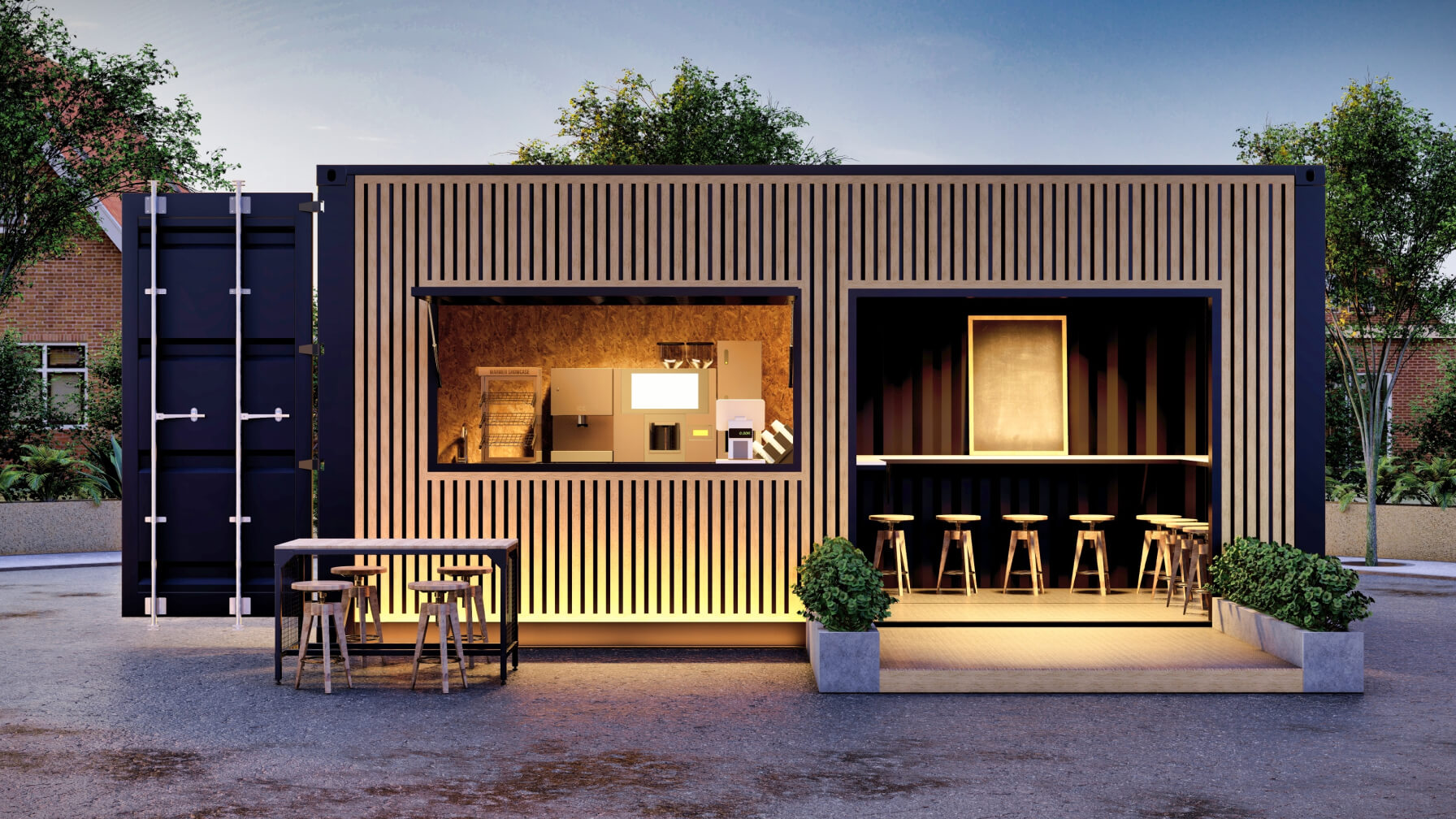 Container bar conversion