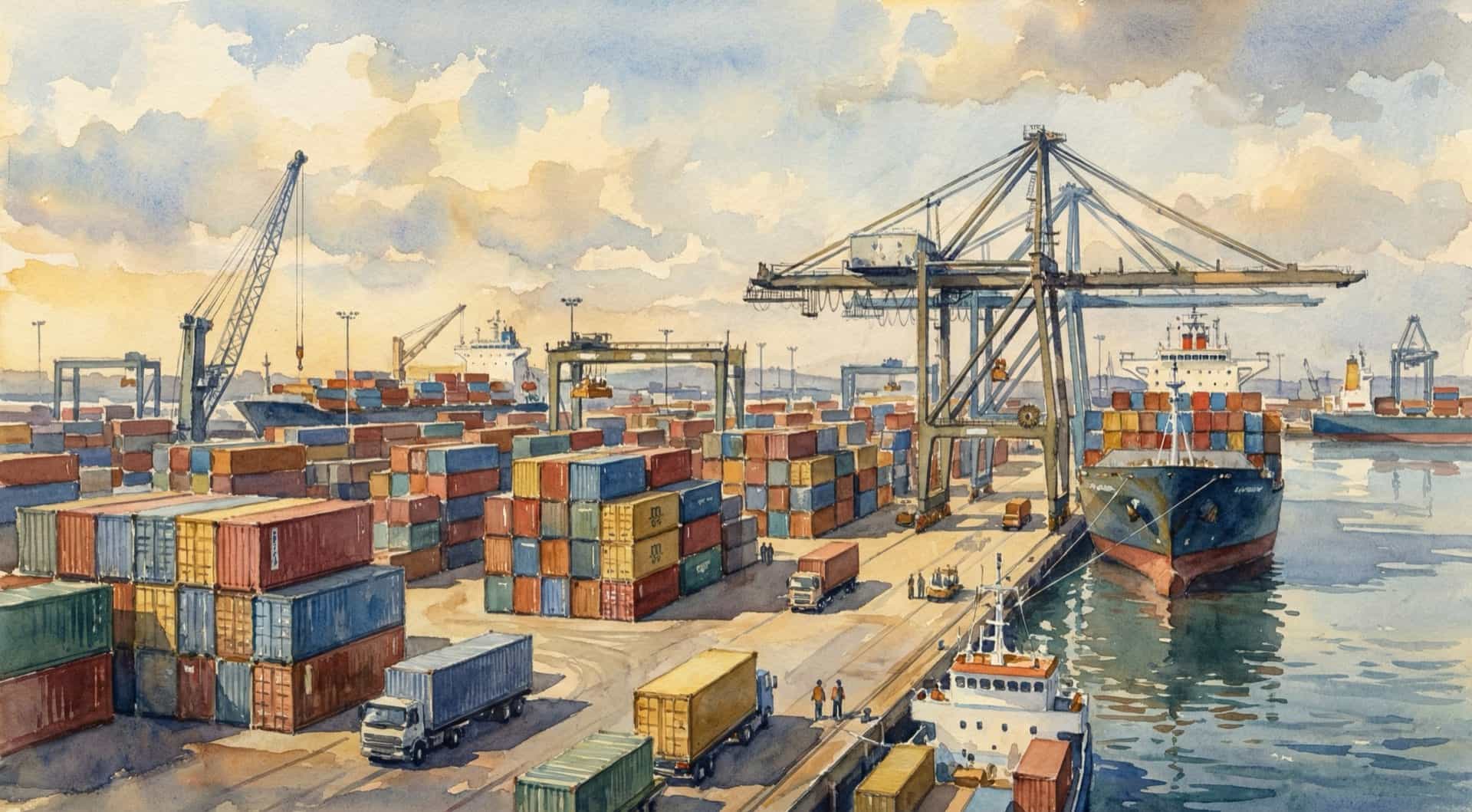 Container port painting